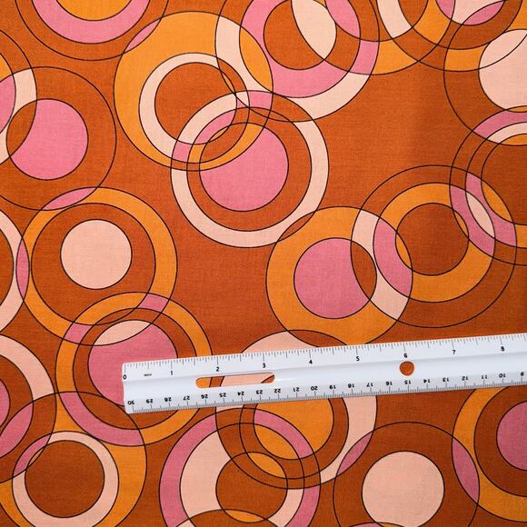 Astrologika Orange Circles Orbit | Eye Candy Quilts | Andover Fabrics | 1/2 Yd - Picture 4 of 7